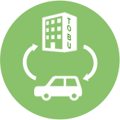 有人管理だから安心安全!入出庫がスムーズな自走式平面駐車場。