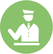 有人管理だから安心安全!入出庫がスムーズな自走式平面駐車場。